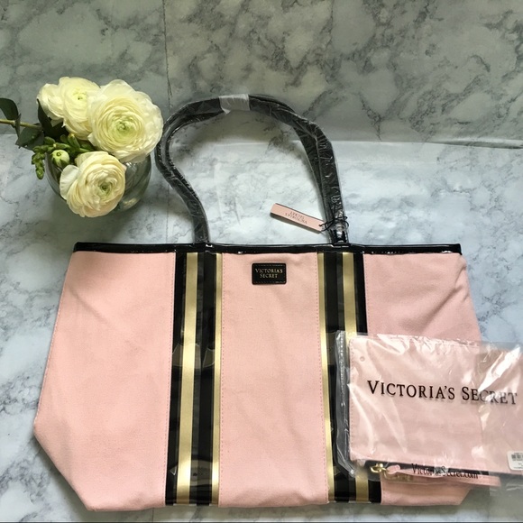 NWT VICTORIA’S SECRET PINK TOTE WITH MAKE UP BAG - Picture 3 of 5